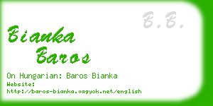 bianka baros business card